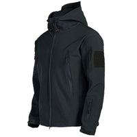Men's Softshell Jacket with Hoodie - Titan-Black-S-State of Style