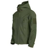 Men's Softshell Jacket with Hoodie - Titan-Green-S-State of Style