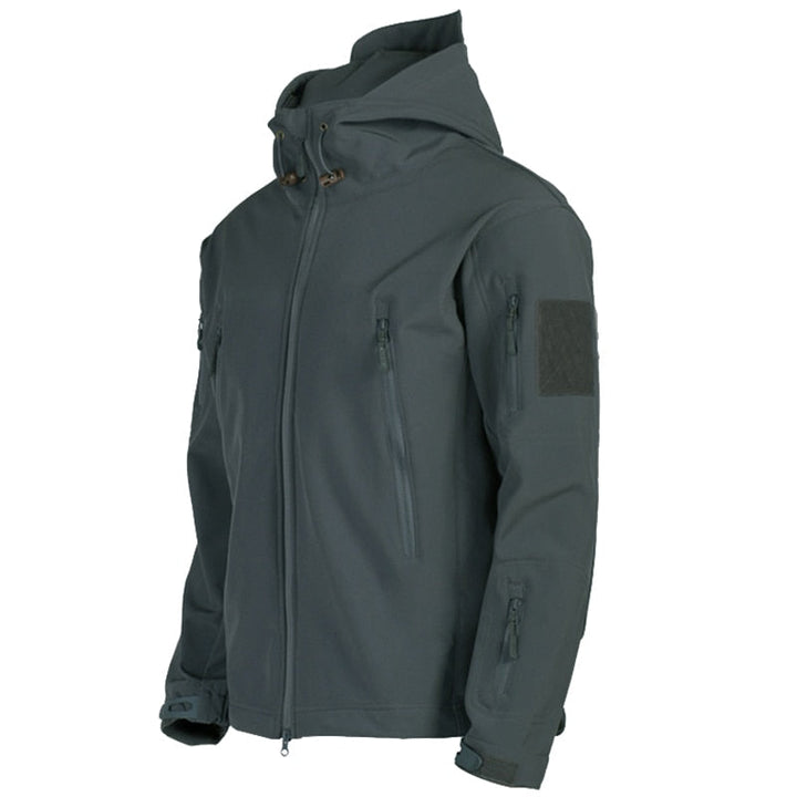 Men's Softshell Jacket with Hoodie - Titan-Grey-S-State of Style