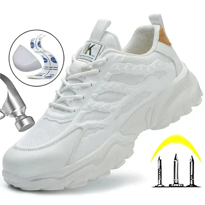 Men's Steel Toe Work Shoes - Rocco-White-6-State of Style