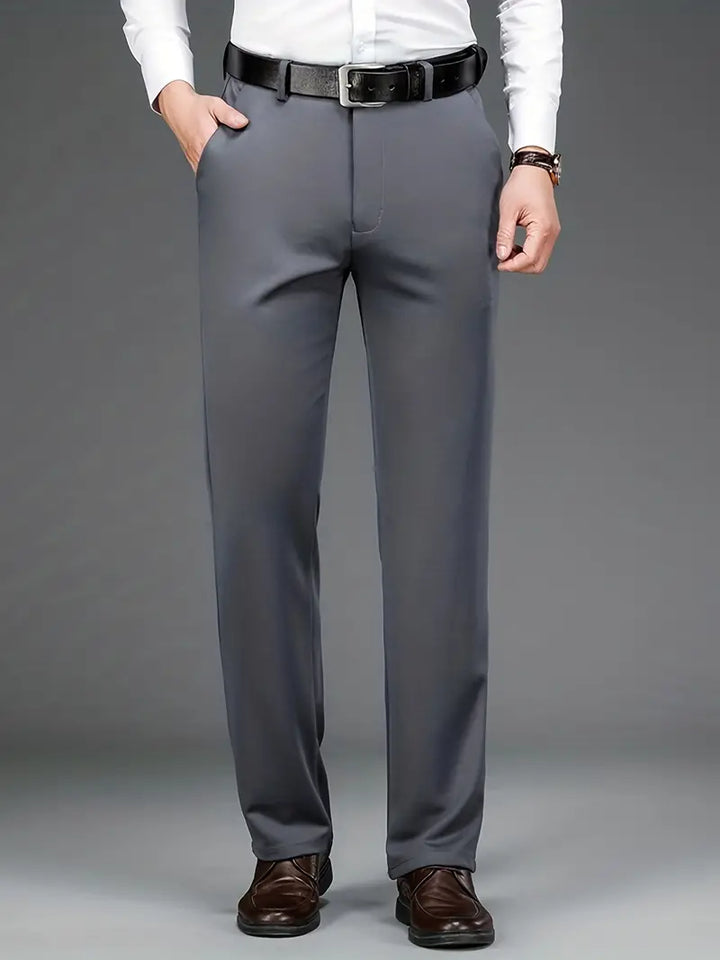 Men's Stretch Trousers - ExecFlex-Grey-XS-State of Style