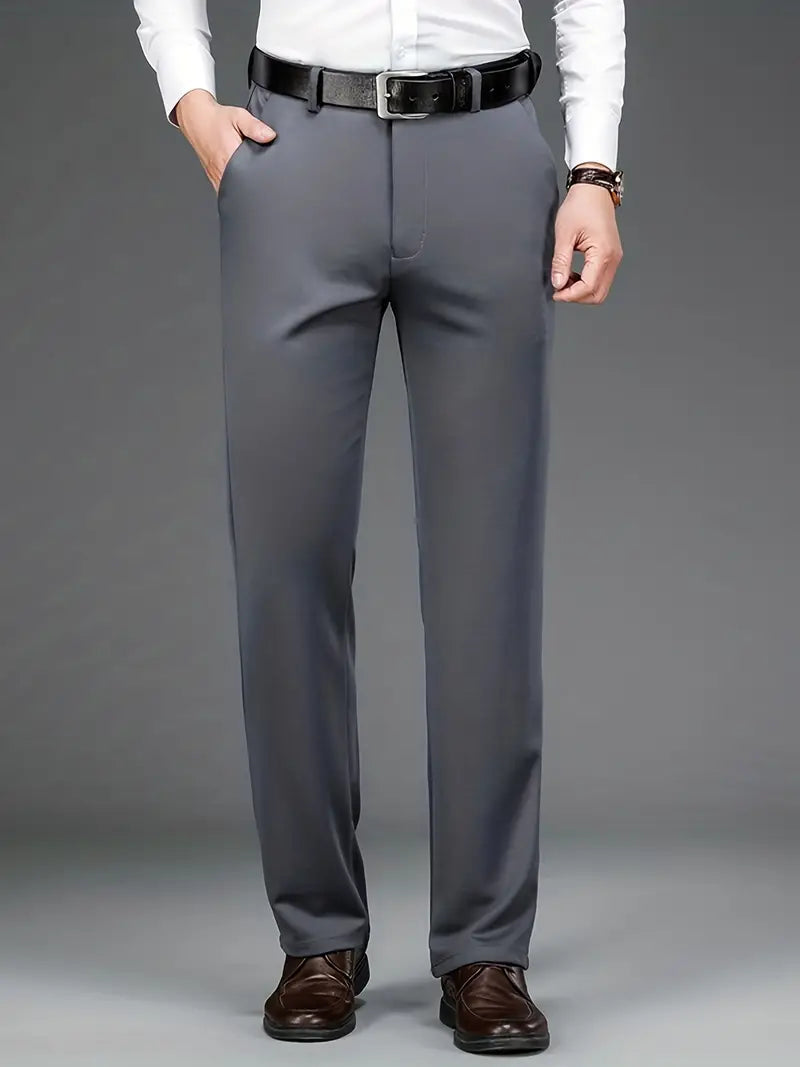 Men's Stretch Trousers - ExecFlex-Grey-XS-State of Style