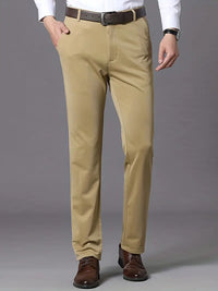 Men's Stretch Trousers - ExecFlex-Khaki-XS-State of Style