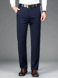 Men's Stretch Trousers - ExecFlex-Marine Blue-XS-State of Style