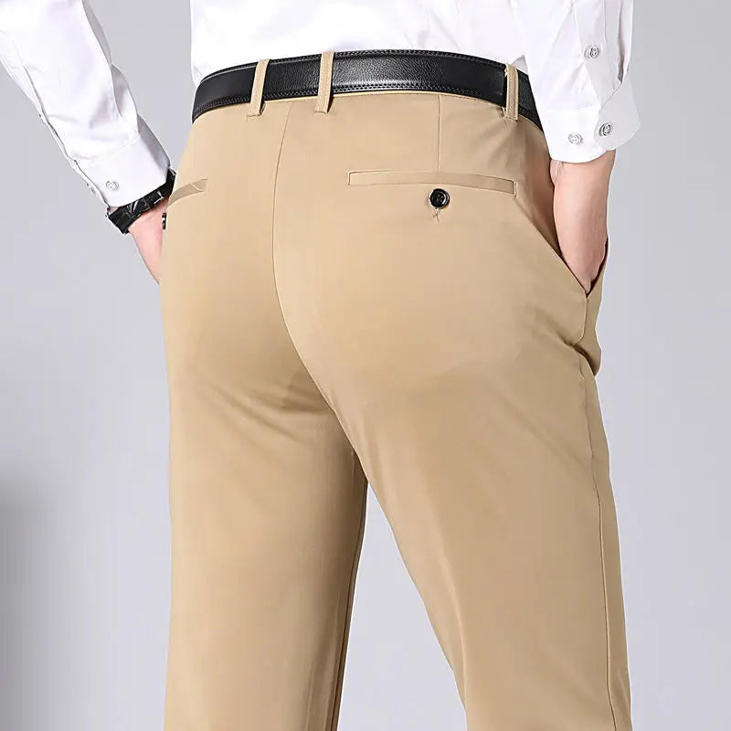 Men's Stretch Trousers - Leo-Khaki-29-State of Style