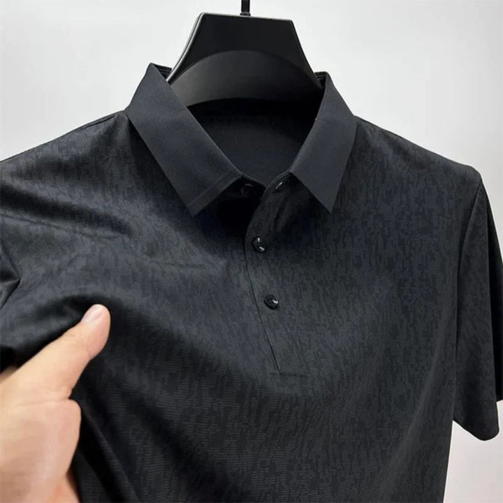 Men's Subtle Pattern Polo Shirt | Comfortable & Stylish-Taupe-S-State of Style