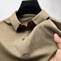 Men's Subtle Pattern Polo Shirt | Comfortable & Stylish-Taupe-S-State of Style