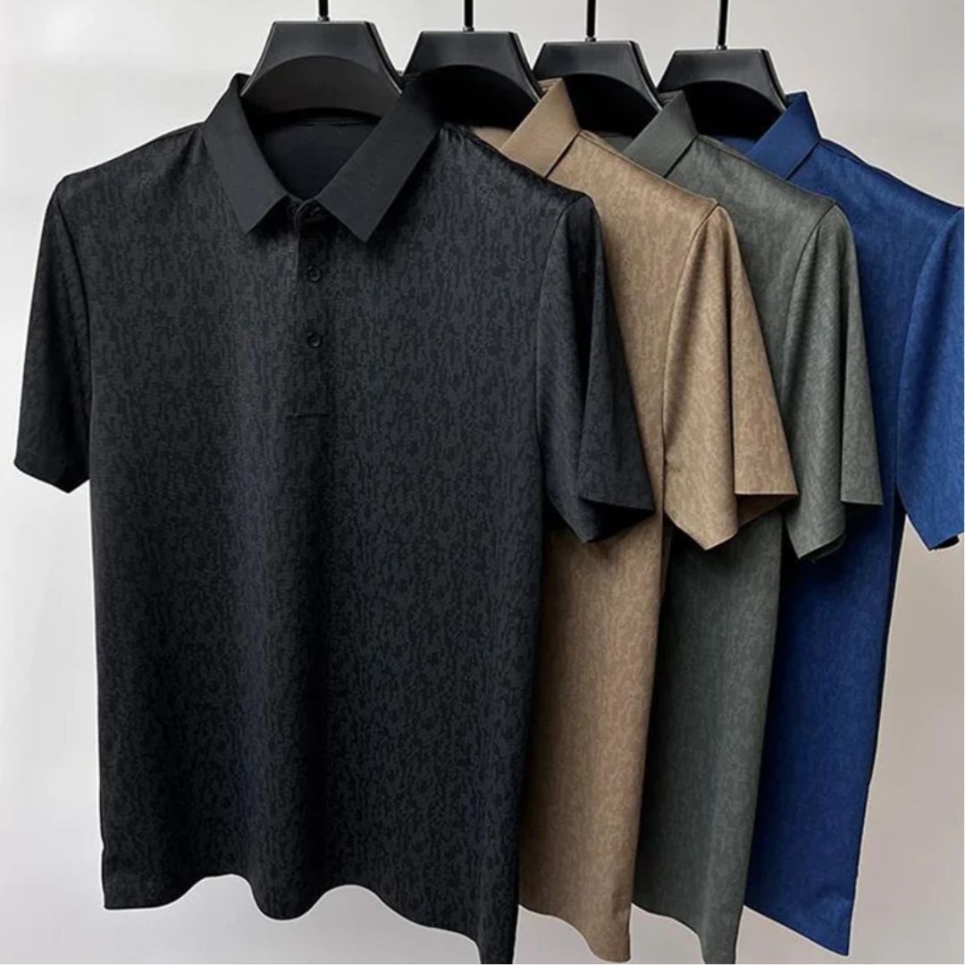 Men's Subtle Pattern Polo Shirt | Comfortable & Stylish-Taupe-S-State of Style