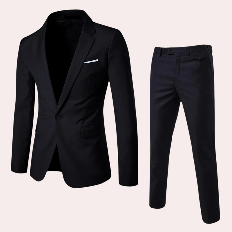 Men's Suit with Blazer and Trousers - Alexander-Black-S-State of Style
