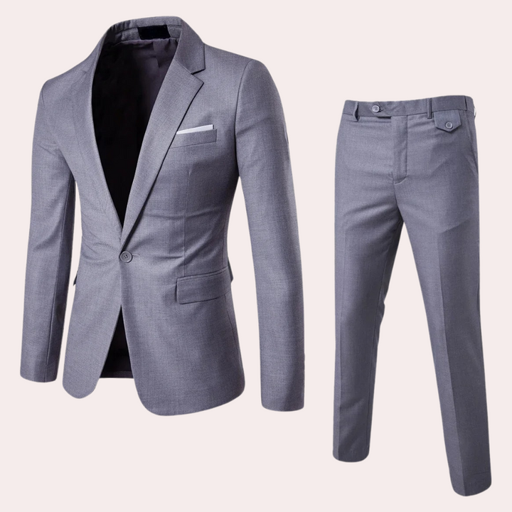 Men's Suit with Blazer and Trousers - Alexander-Grey-S-State of Style