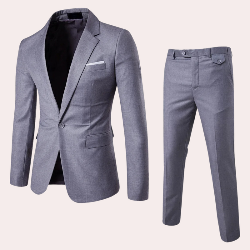 Men's Suit with Blazer and Trousers - Alexander-Grey-S-State of Style