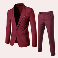 Men's Suit with Blazer and Trousers - Alexander-Red-S-State of Style