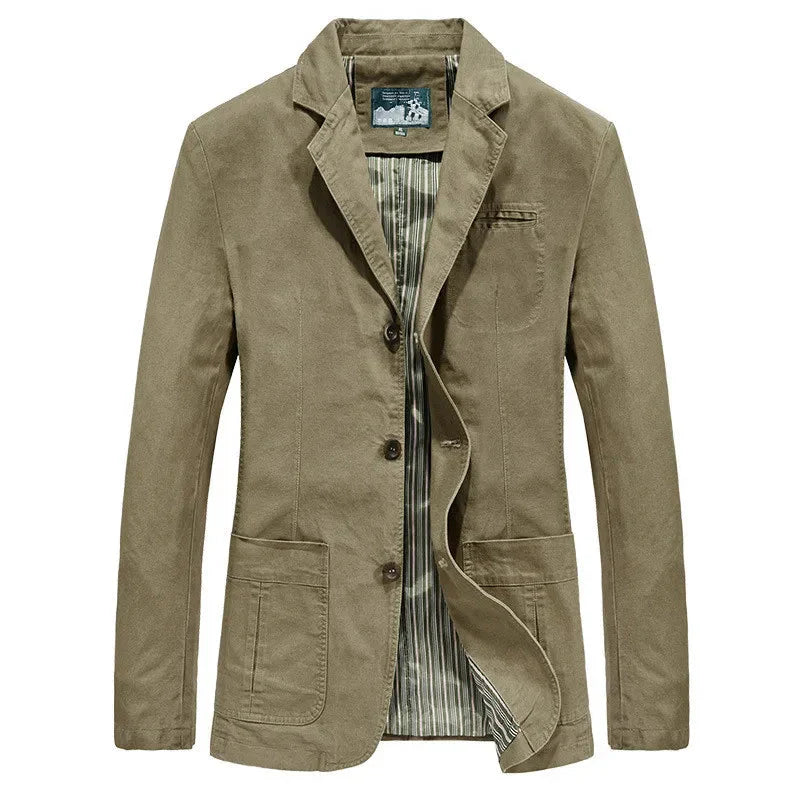 Men's Summer Jacket in Vintage and Military Styles – Viktor-Khaki-S-State of Style