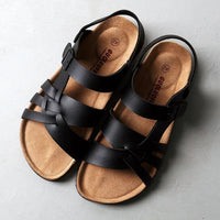 Men's summer sandals with ergonomic footbed – Milton-Black-4.5-State of Style