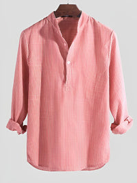 Men's Summer Shirt with Modern Cut – Cas-Pink-S-State of Style