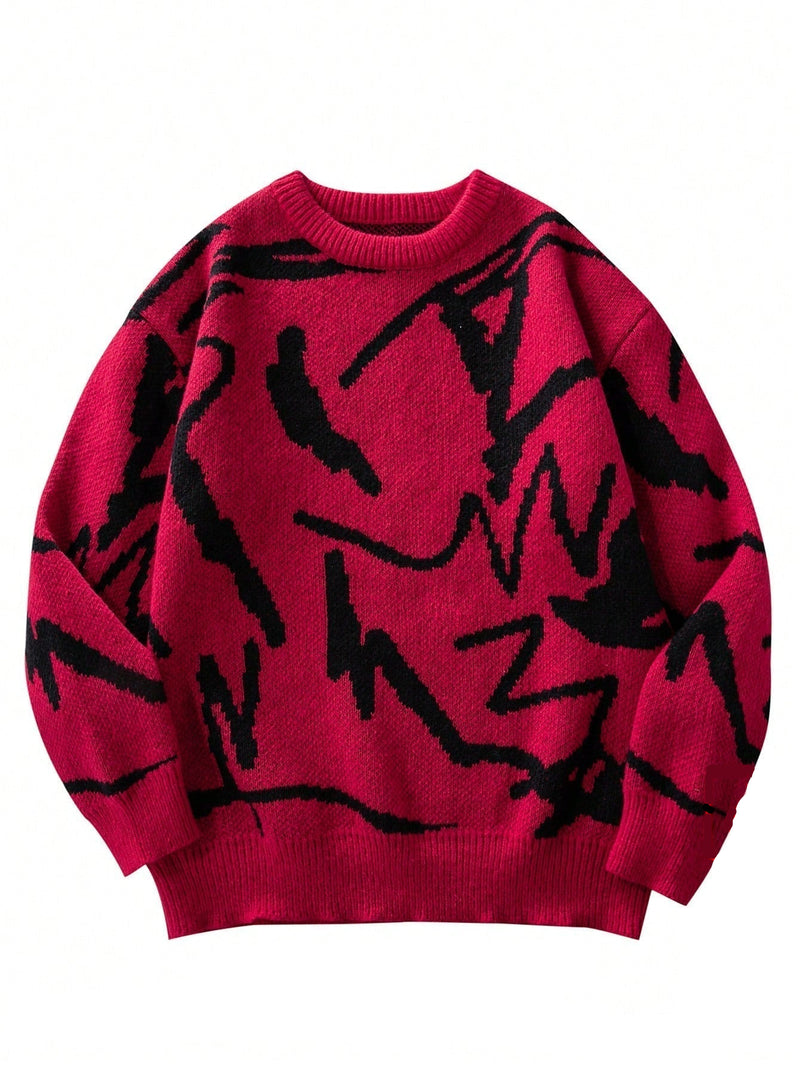 Men's Sweater with Graphic Print - Arvid-Black-S-State of Style