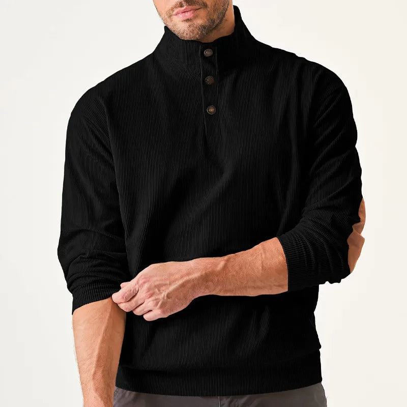 Men's Sweater with Stand-Up Collar - Liam-Apricot-S-State of Style