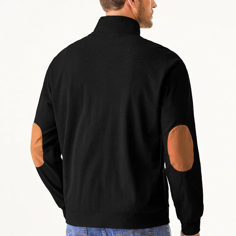 Men's Sweater with Stand-Up Collar - Liam-Apricot-S-State of Style