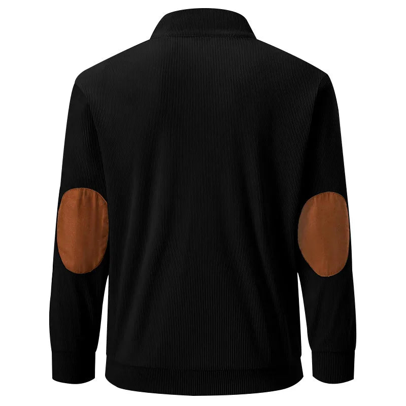 Men's Sweater with Stand-Up Collar - Liam-Apricot-S-State of Style