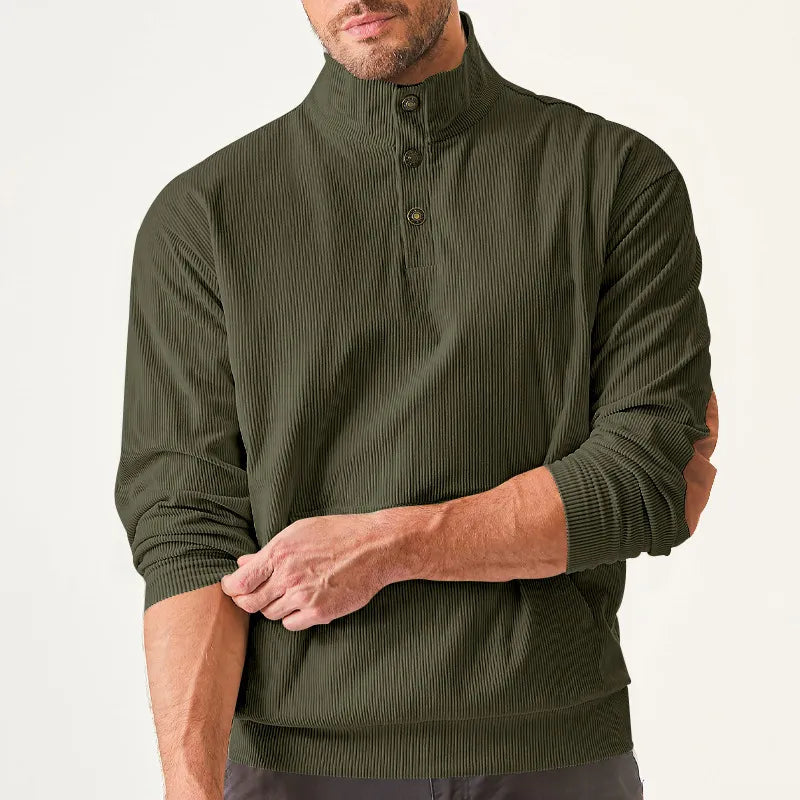 Men's Sweater with Stand-Up Collar - Liam-Apricot-S-State of Style