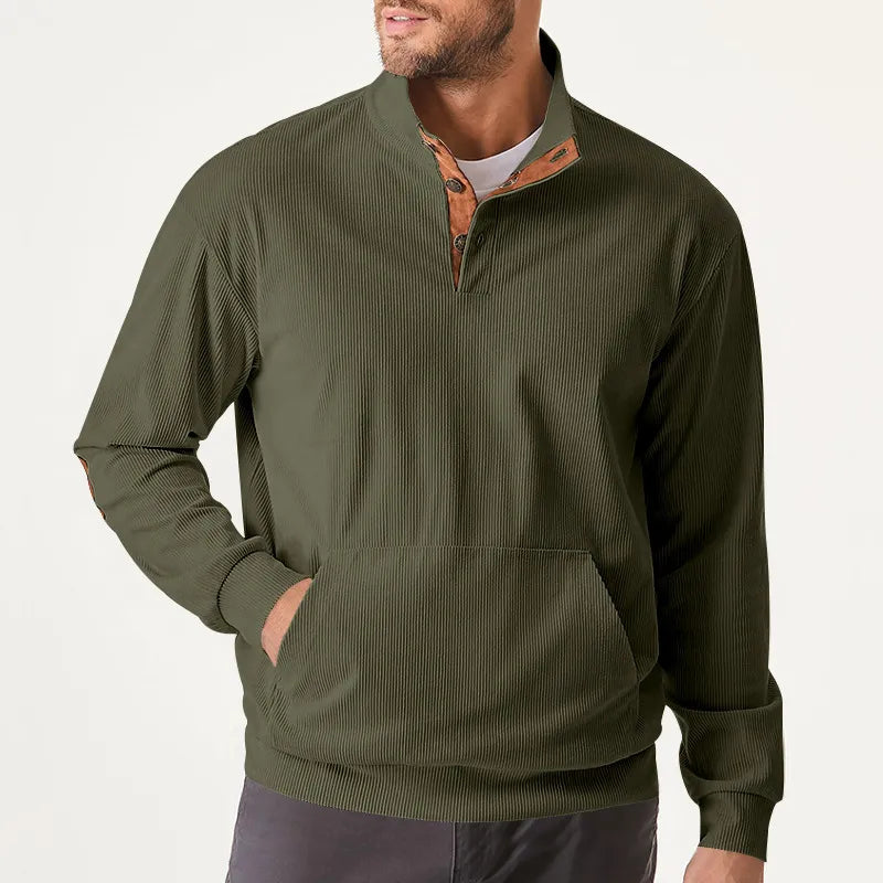 Men's Sweater with Stand-Up Collar - Liam-Apricot-S-State of Style