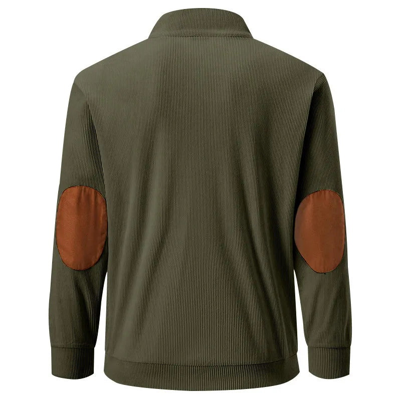 Men's Sweater with Stand-Up Collar - Liam-Apricot-S-State of Style