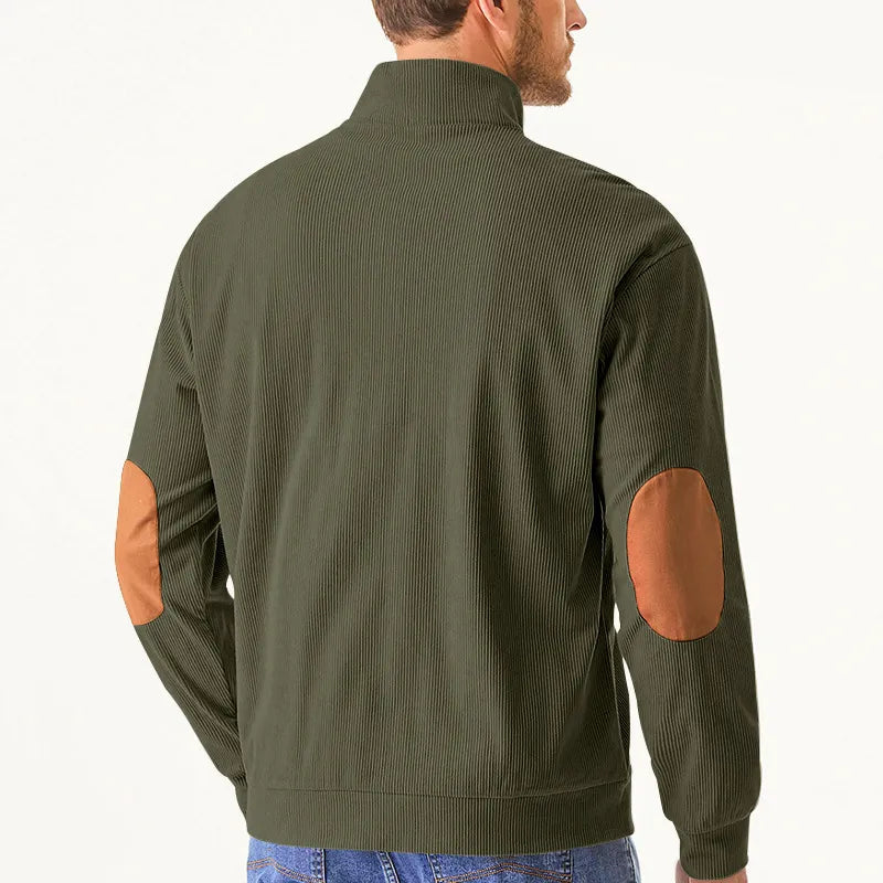 Men's Sweater with Stand-Up Collar - Liam-Apricot-S-State of Style