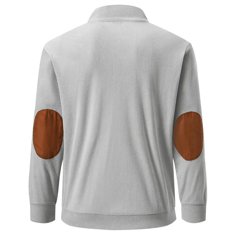 Men's Sweater with Stand-Up Collar - Liam-Apricot-S-State of Style