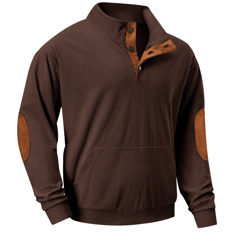 Men's Sweater with Stand-Up Collar - Liam-Brown-S-State of Style