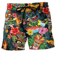 Men's Swim Shorts with Graffiti Print – NovaBay-Brown-S-State of Style