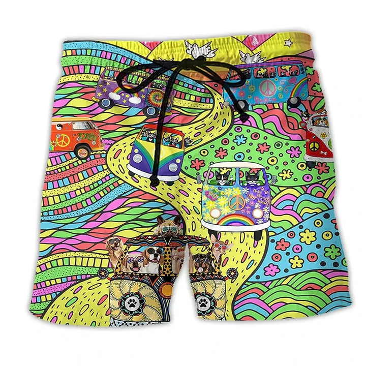 Men's Swim Shorts with Graffiti Print – NovaBay-Multicoloured-S-State of Style