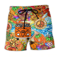 Men's Swim Shorts with Graffiti Print – NovaBay-Orange-S-State of Style