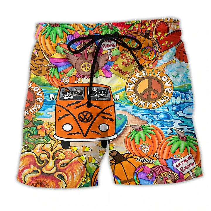 Men's Swim Shorts with Graffiti Print – NovaBay-Orange-S-State of Style