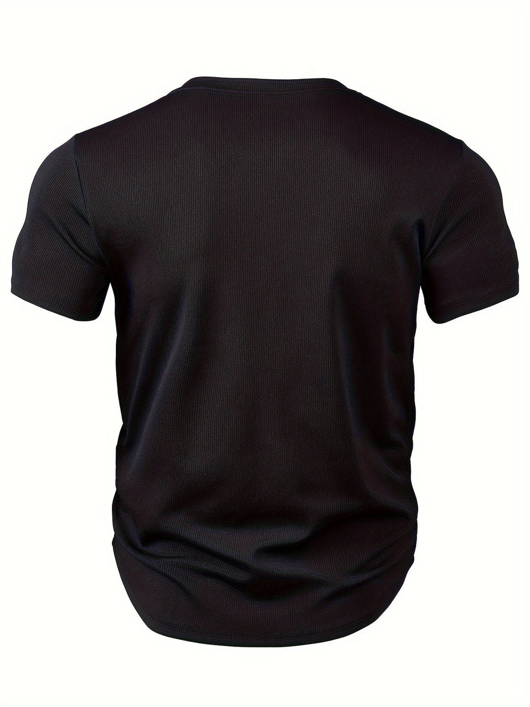 Men's T-shirt with Deep V-neck and Texture – Rafael-White-S-State of Style