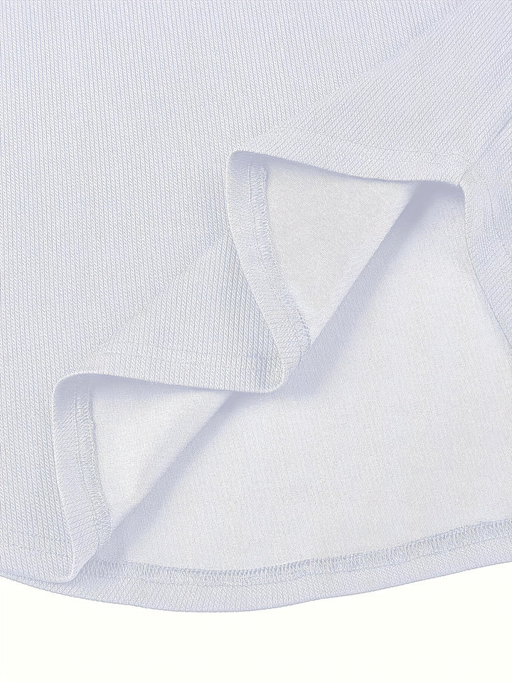 Men's T-shirt with Deep V-neck and Texture – Rafael-White-S-State of Style