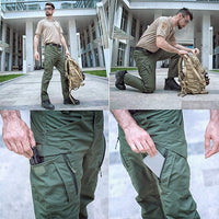 Men's Tactical Cargo Trousers - Vortex-Green-S-State of Style