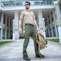 Men's Tactical Cargo Trousers - Vortex-Green-S-State of Style