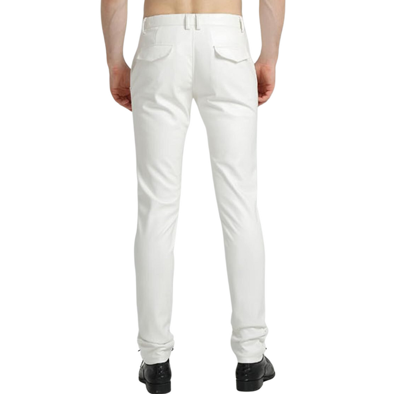 Men's Tapered Faux Leather Biker Pants - Bernard-Black-28-State of Style