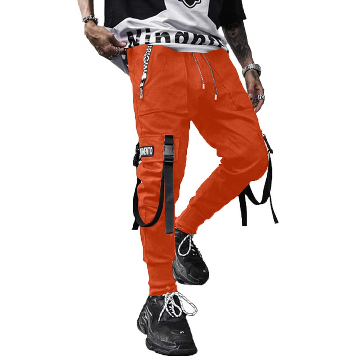 Men's Techwear Tactical Jogging Trousers - Robert-Orange-XS-State of Style
