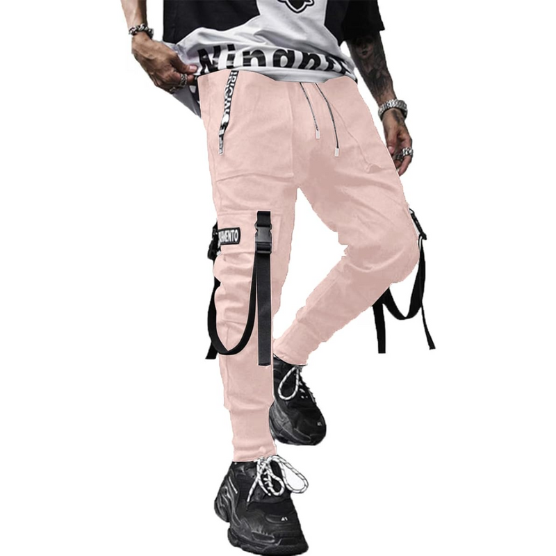 Men's Techwear Tactical Jogging Trousers - Robert-Pink-XS-State of Style