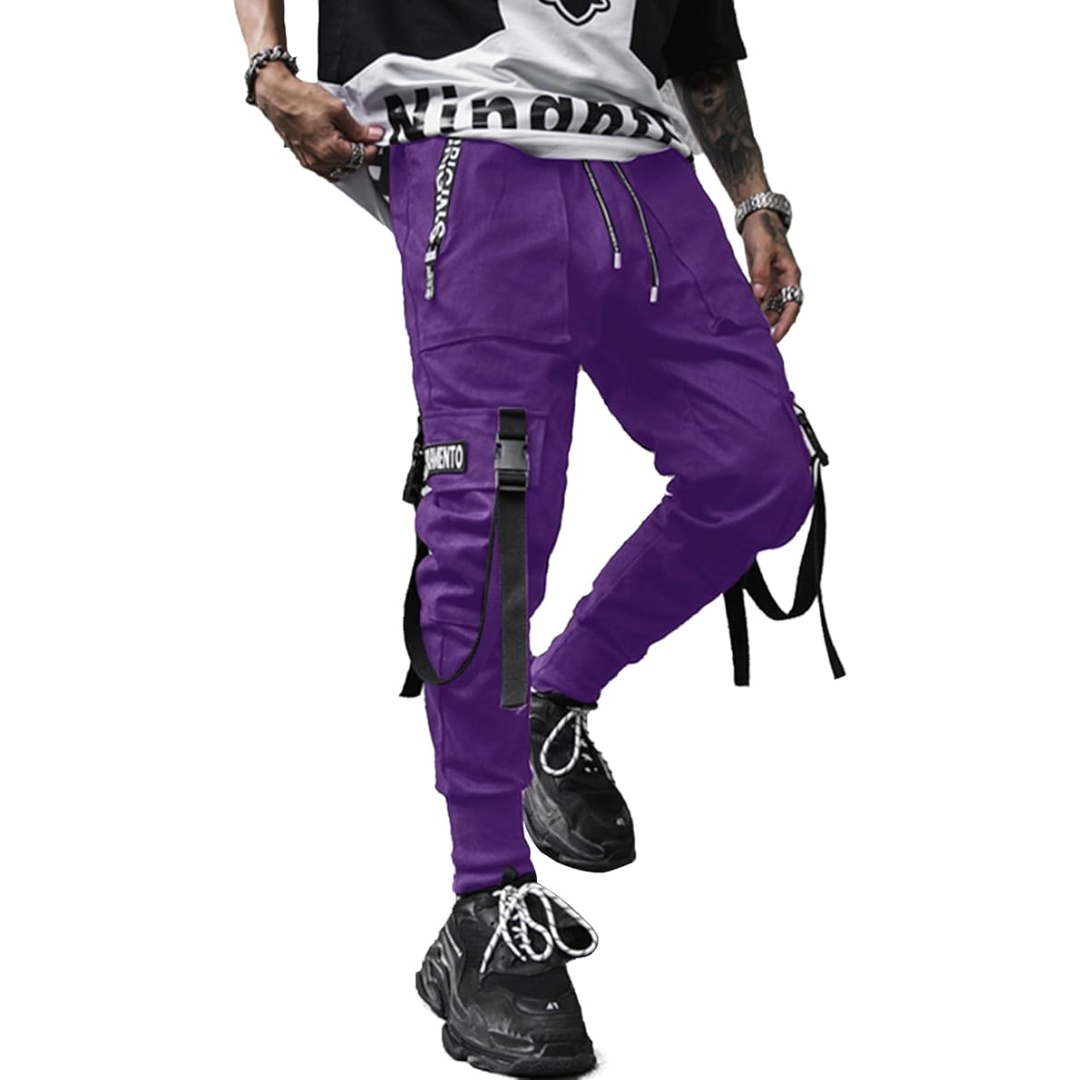 Men's Techwear Tactical Jogging Trousers - Robert-Purple-XS-State of Style