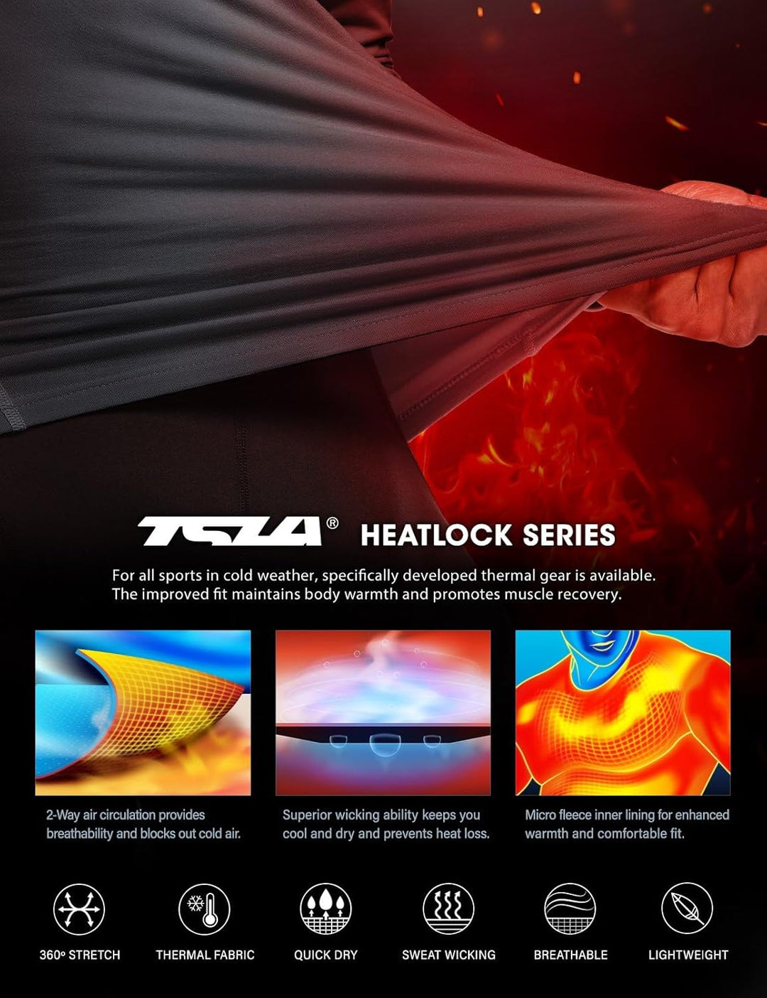 Men’s Thermal Long Sleeve Shirt - Alex-Black-S-State of Style