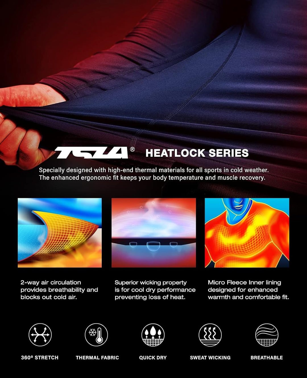 Men’s Thermal Long Sleeve Shirt - Alex-Black-S-State of Style