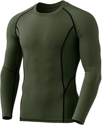 Men’s Thermal Long Sleeve Shirt - Alex-Dark Green-S-State of Style