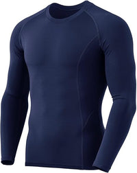 Men’s Thermal Long Sleeve Shirt - Alex-Navy Blue-S-State of Style