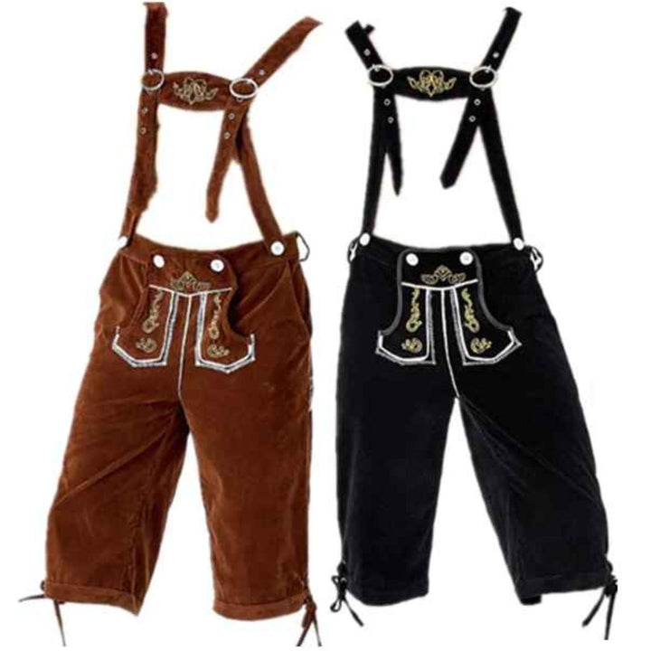 Men’s Traditional Lederhosen Lucas – Bavarian Oktoberfest Outfit-Black-State of Style