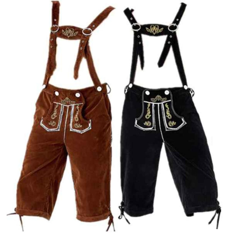 Men’s Traditional Lederhosen Lucas – Bavarian Oktoberfest Outfit-Black-State of Style
