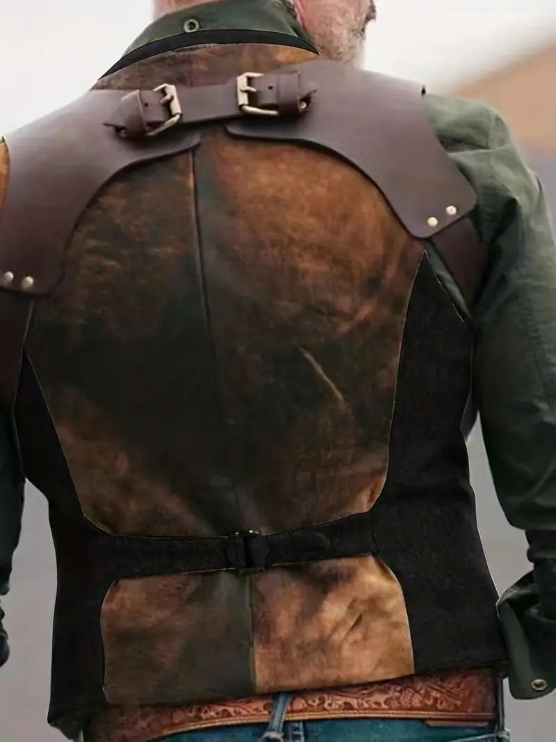 Men's Vintage V-Neck Reversible Sweater - Nathan-Brown-M-State of Style