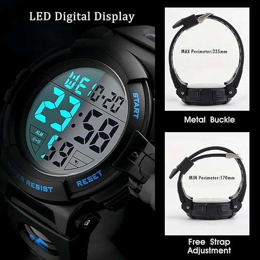 Men’s Waterproof Digital Sports Watch – Martin-State of Style