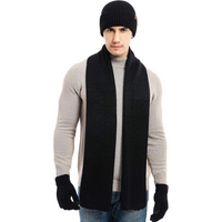 Men's Winter Beanie & Gloves Set - Victor-Black-State of Style